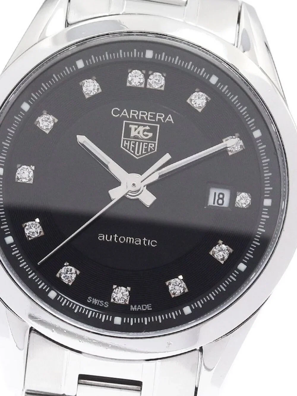TAG HEUER Carrera WV2410 13P diamond Date Automatic Ladies Watch_953659
